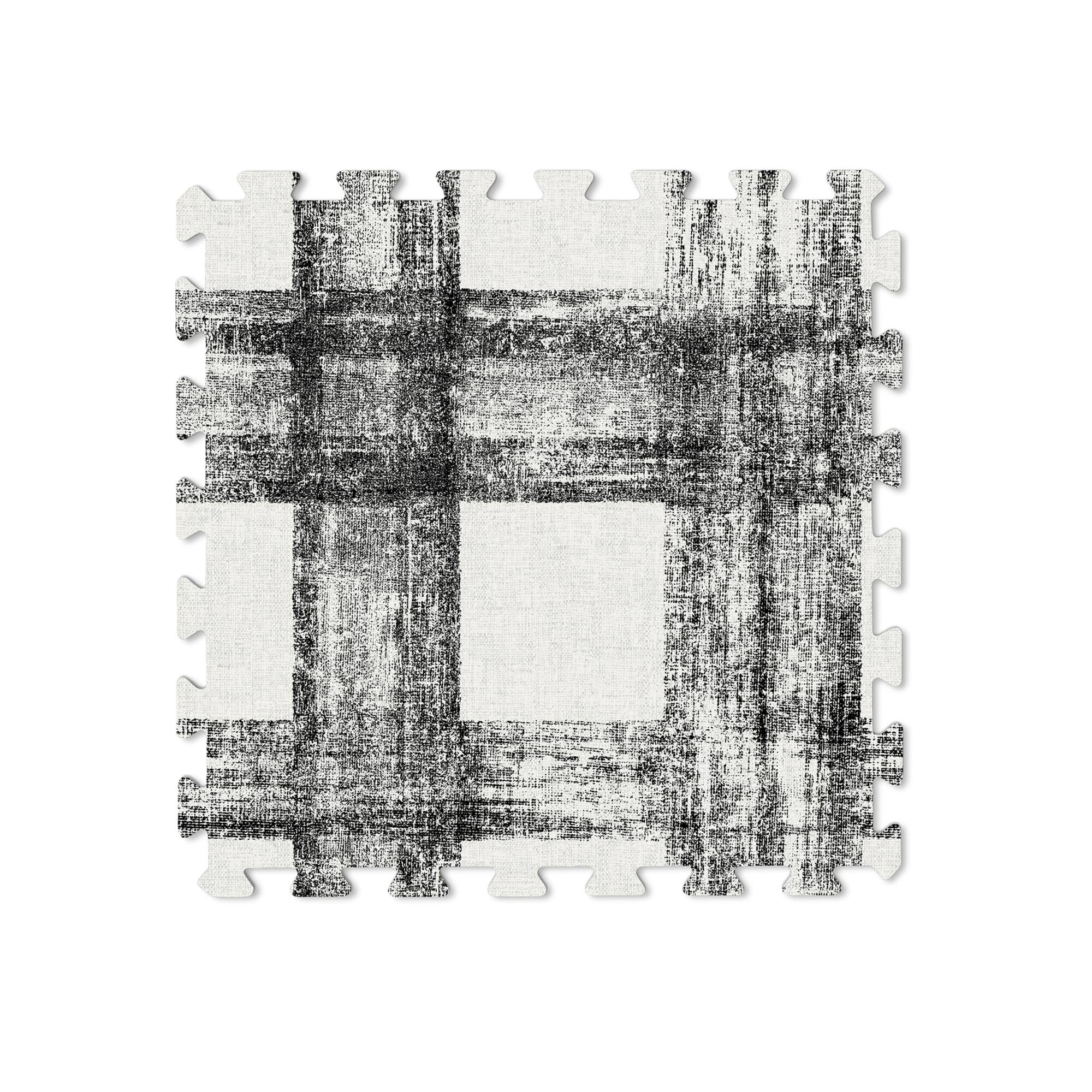 FloorPops Sawyer Plaid Interlocking Floor Tiles